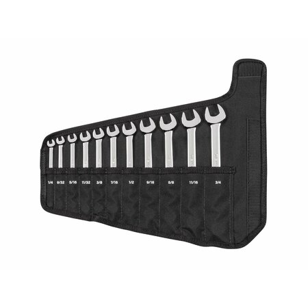 TEKTON Combination Wrench Set with Pouch, 11-Piece (1/4-3/4 in.) WCB94101